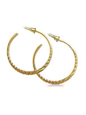 Textured Gold Hoop Earrings